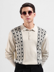 Men’s Oversized Polo Neck Tshirt Pure Cotton Full Sleeve | Urban
