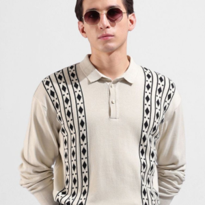 Men’s Oversized Polo Neck Tshirt Pure Cotton Full Sleeve | Urban
